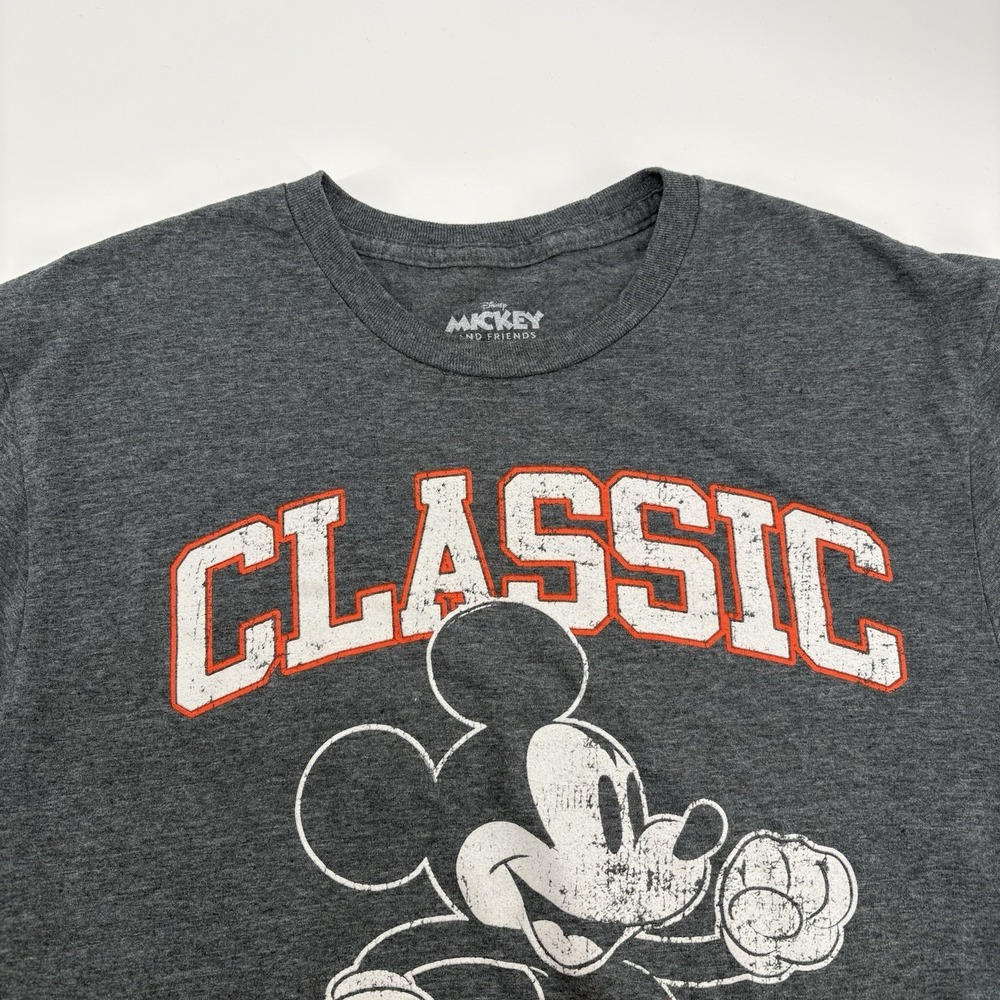 Disney Mickey Mouse Classic Short Sleeve T Shirt Men's Medium Gray